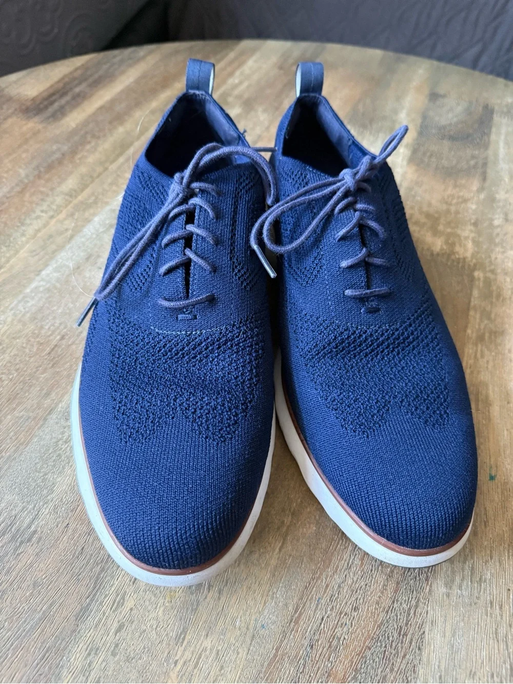 Cole Haan OriginalGrand Stitchlite Wingtip Oxfords in Navy Blue - Size 9